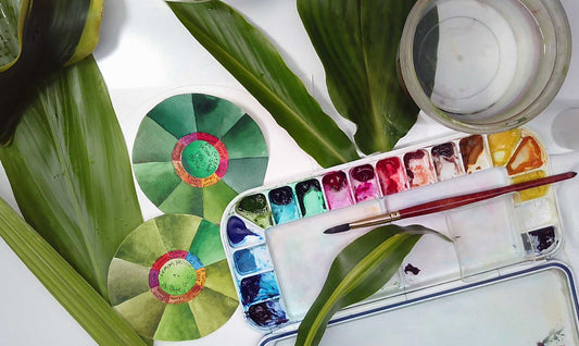 How to mix REALISTIC Green paint with my "Green Mixing Wheel" method!